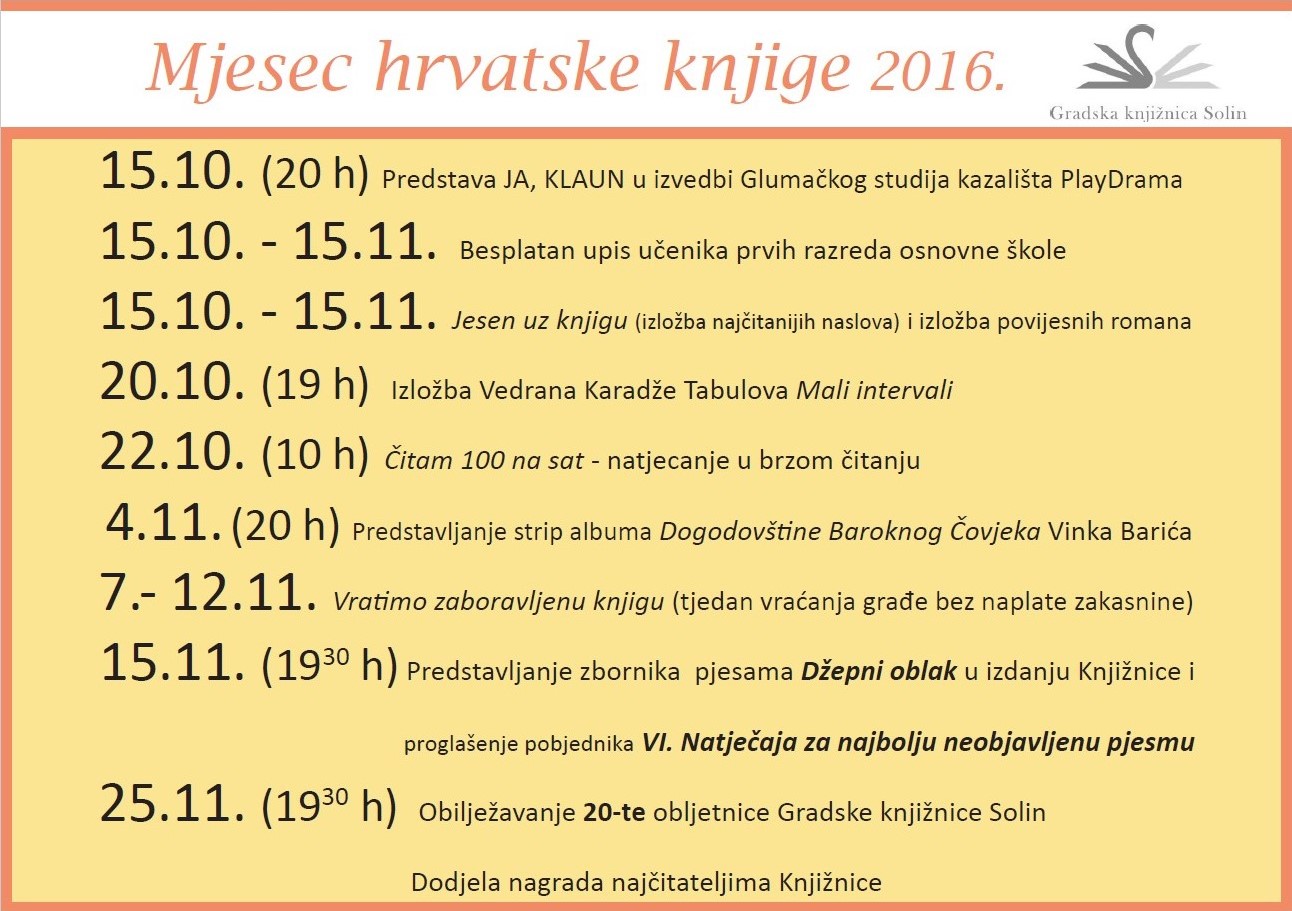 mjesec hrvatske knjige